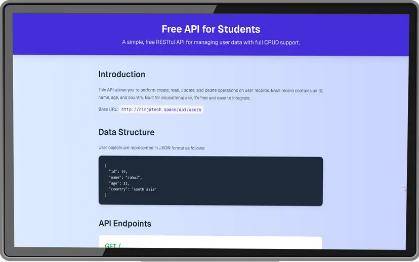 Rest-API for CRUD