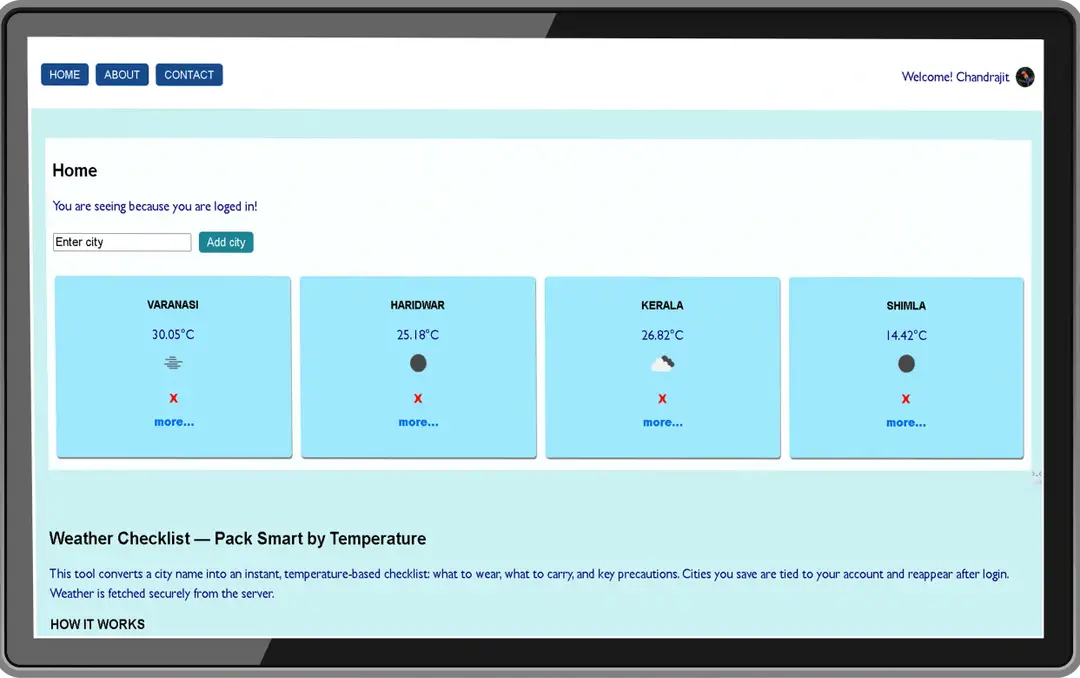 Weather App - Full Stack