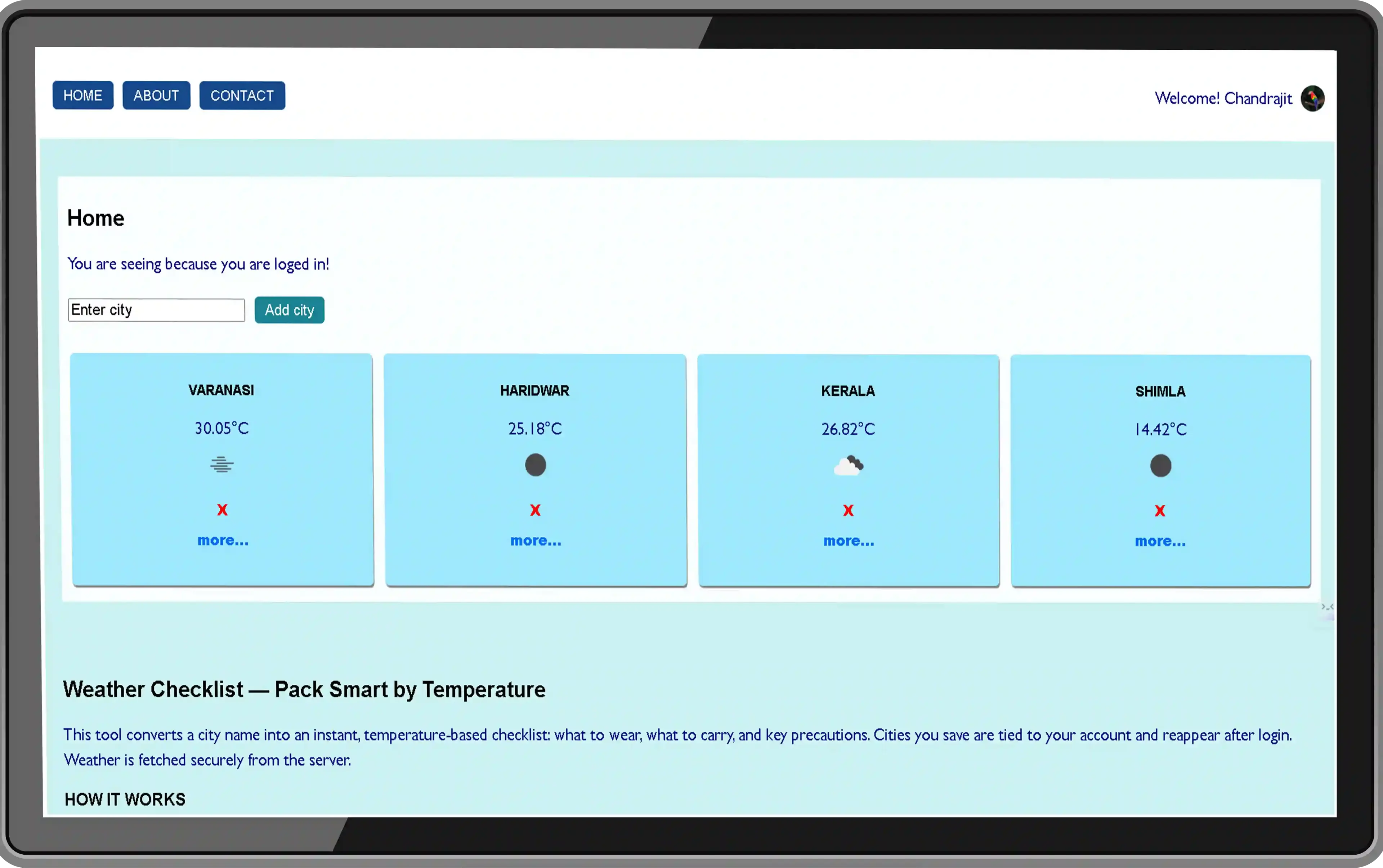 Weather App - Full Stack