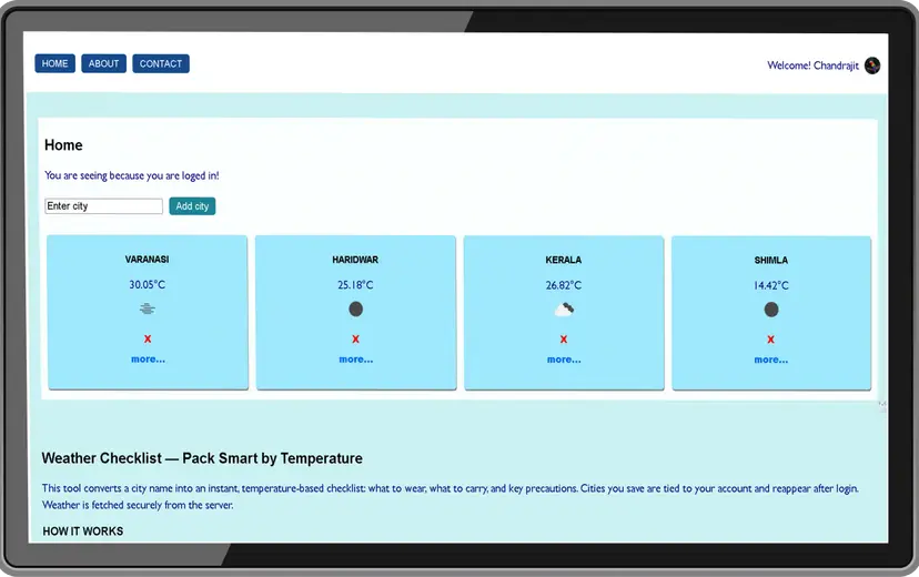 Weather App - Full Stack