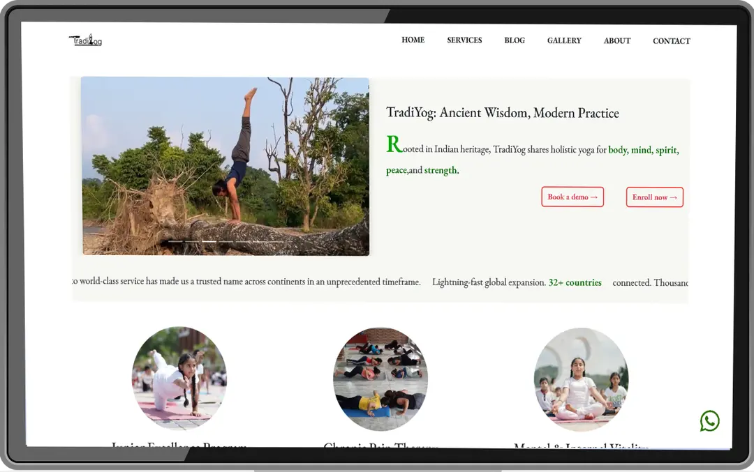 Yoga Wellness Website – Full Stack