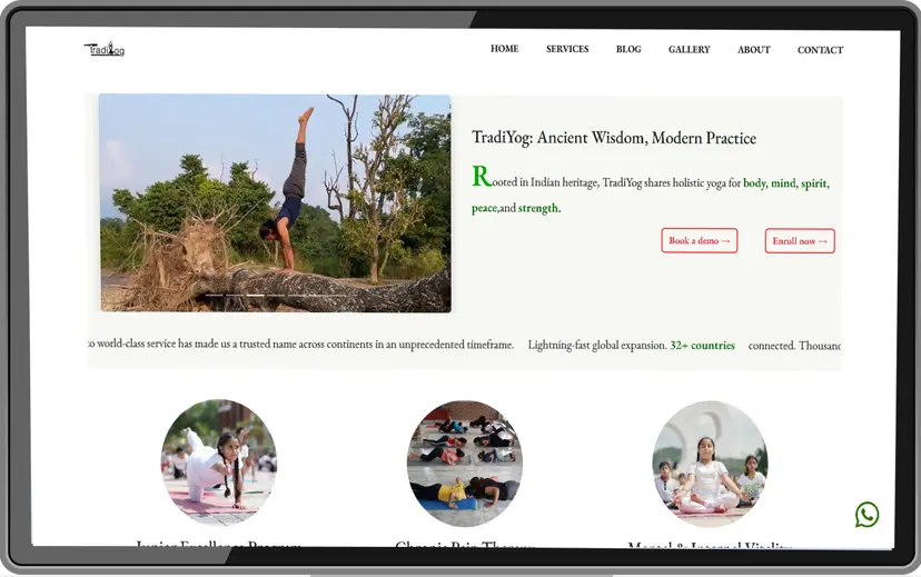 Yoga Wellness Website – Full Stack